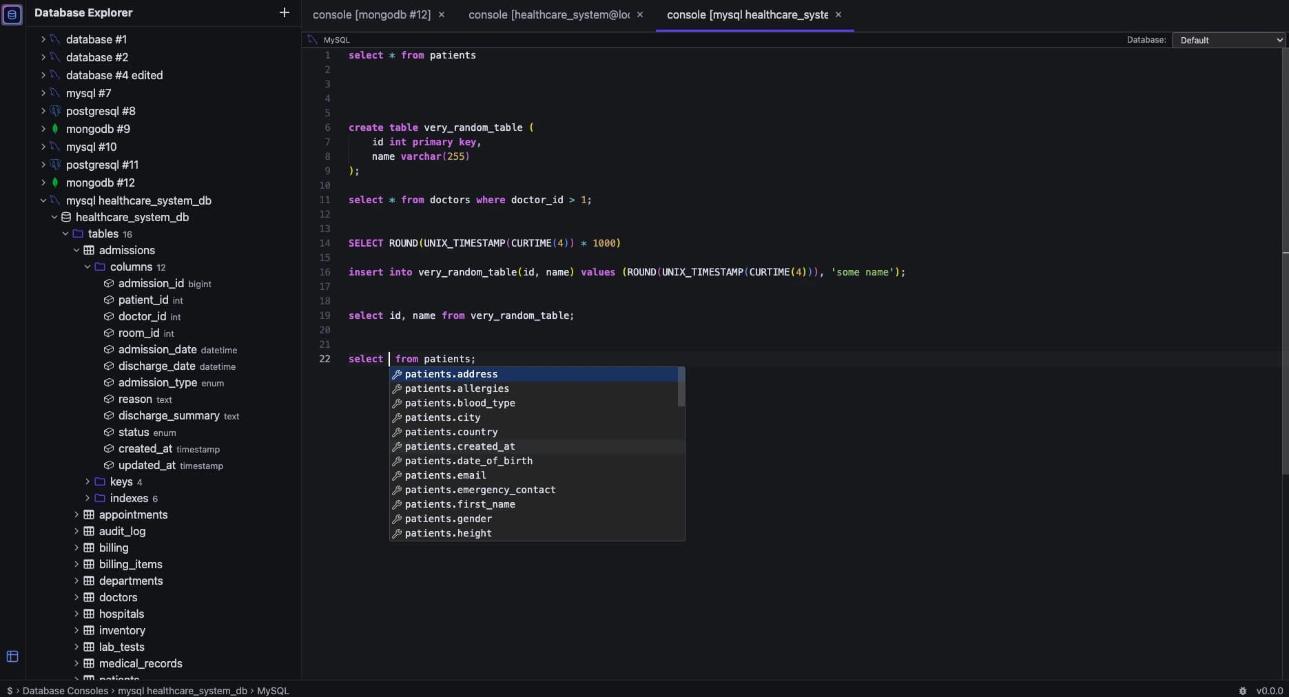 antline database console interface
